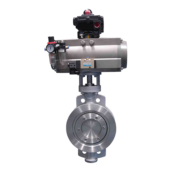 D673气动对夹式硬密封蝶阀