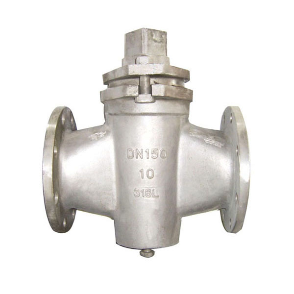 X44W-10C三通铸钢法兰式旋塞阀