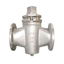 X44W-10C三通铸钢法兰式旋塞阀