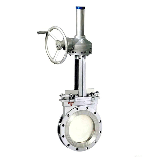 PZ573HY伞齿轮对夹式刀型闸阀