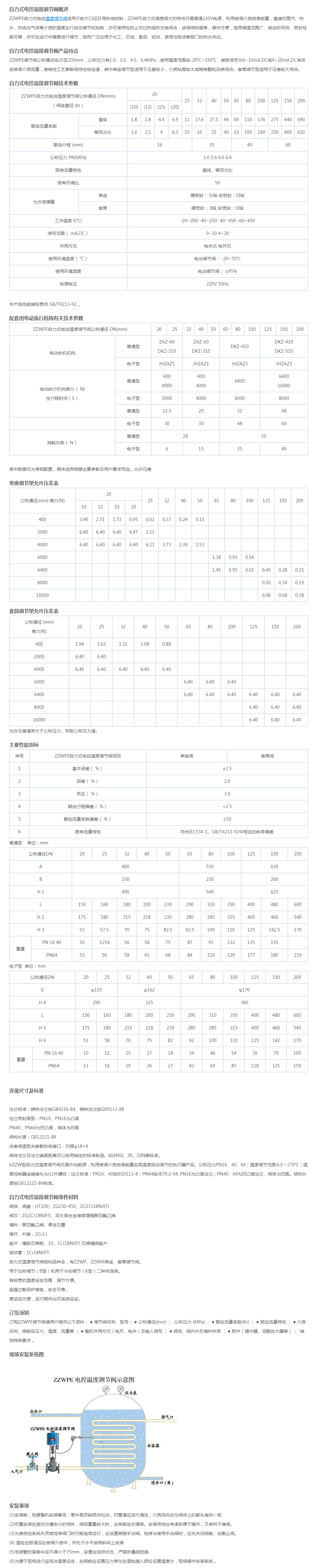 ZZWPE自力式电控温度调节阀