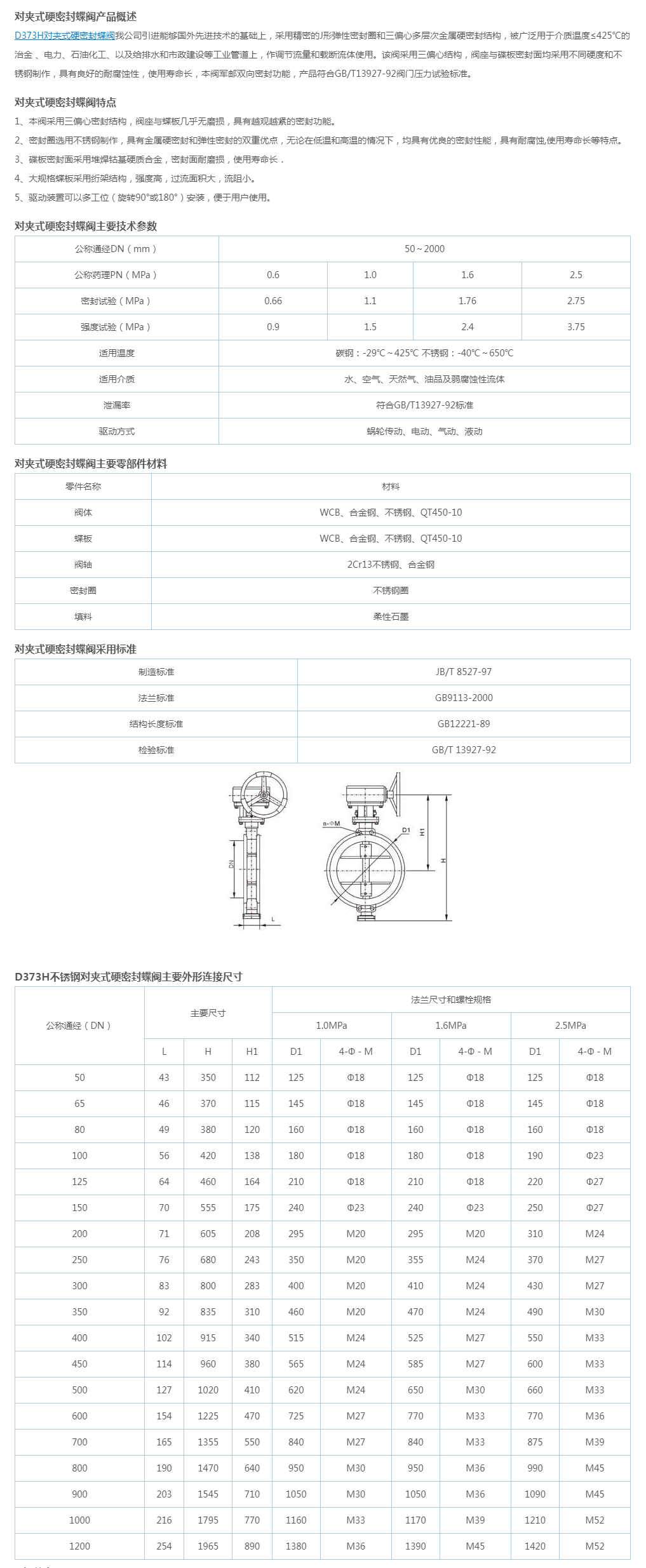 D373H对夹式硬密封蝶阀