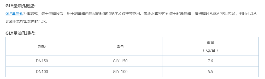 GLY量油孔