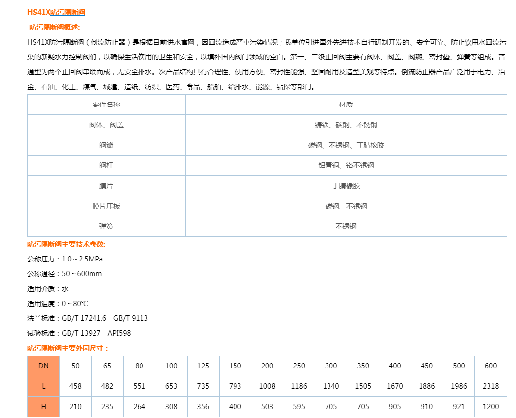 HS41X防污隔断阀