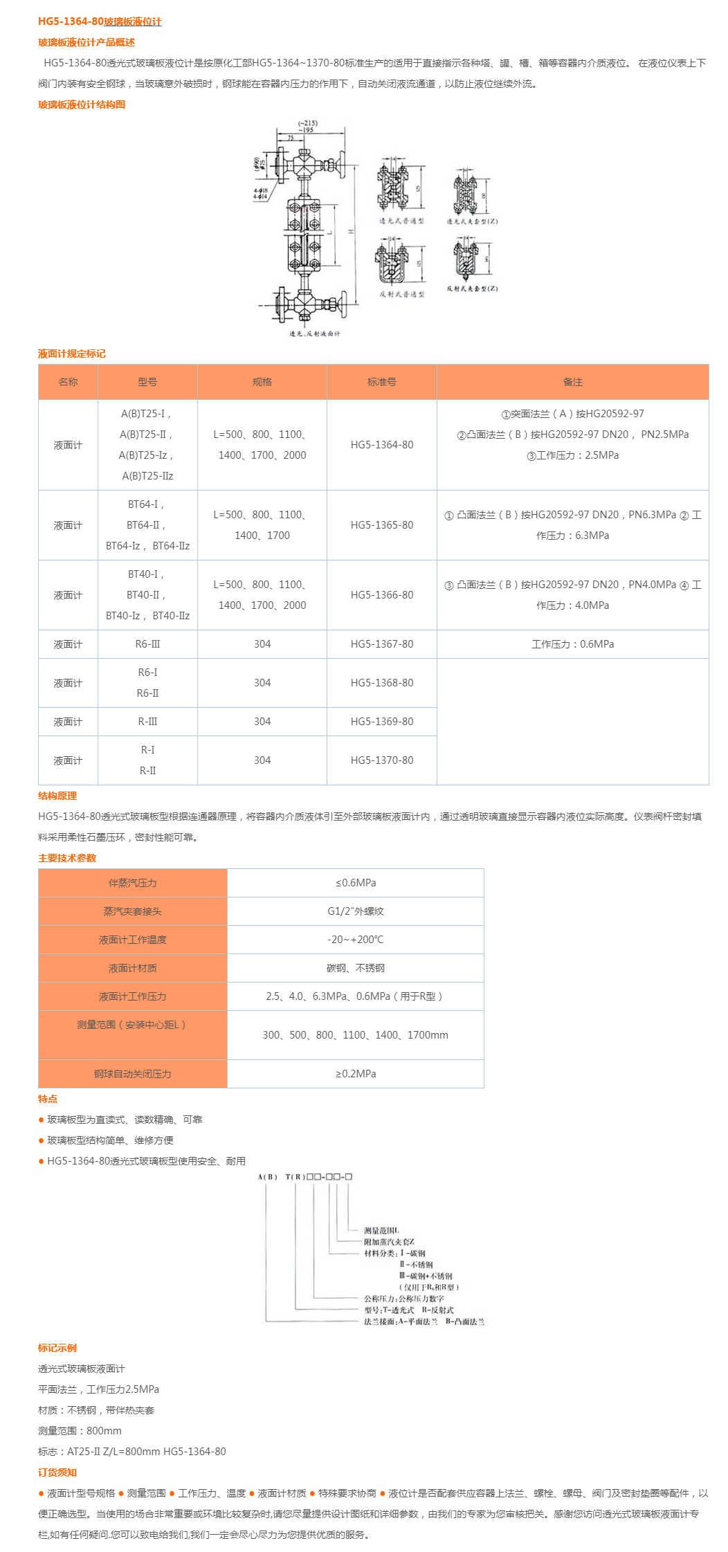HG5-1364-80玻璃板液位计